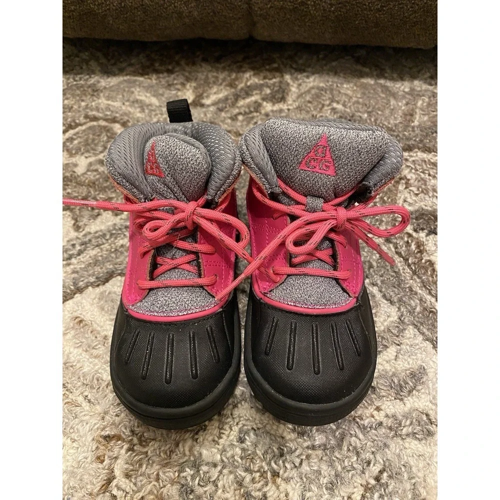 Nike ACG Woodside 2 High Boots Winter Toddler Girls Size 8 Pink Shoes